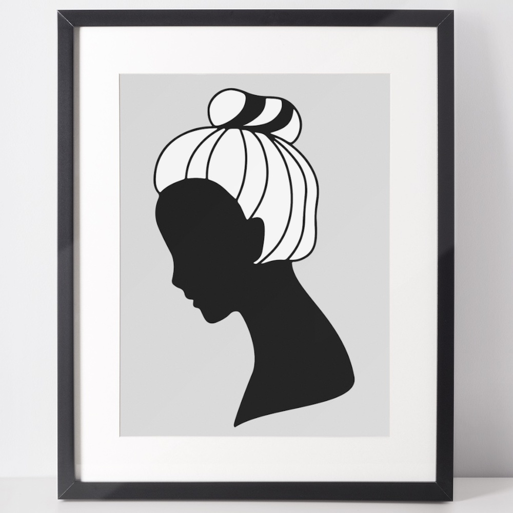 Wall Art Abstract Woman Bust Poster Print UNFRAMED